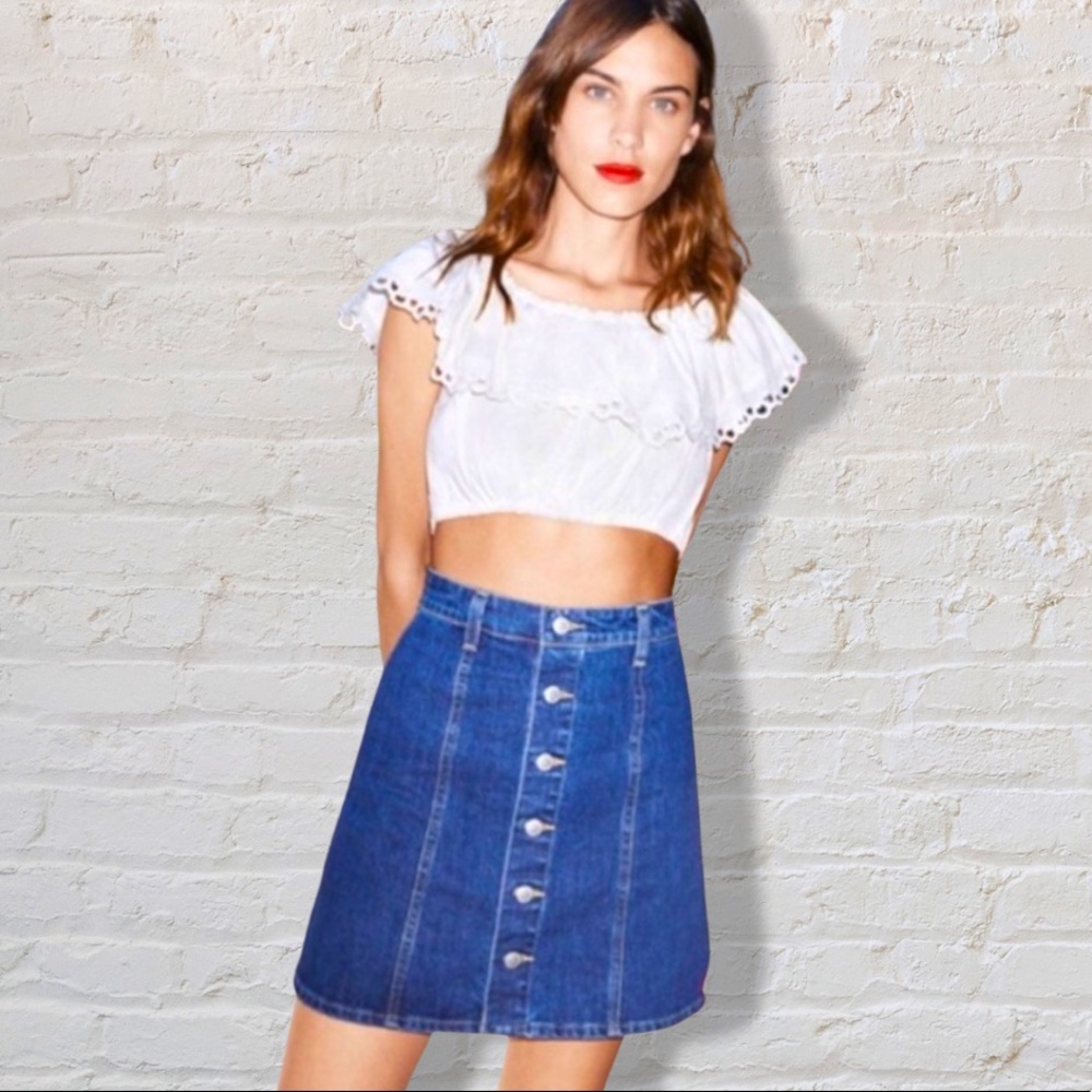 💜NWT FIRST EDITION ALEXA CHUNG DENIM SKIRT FOR AG